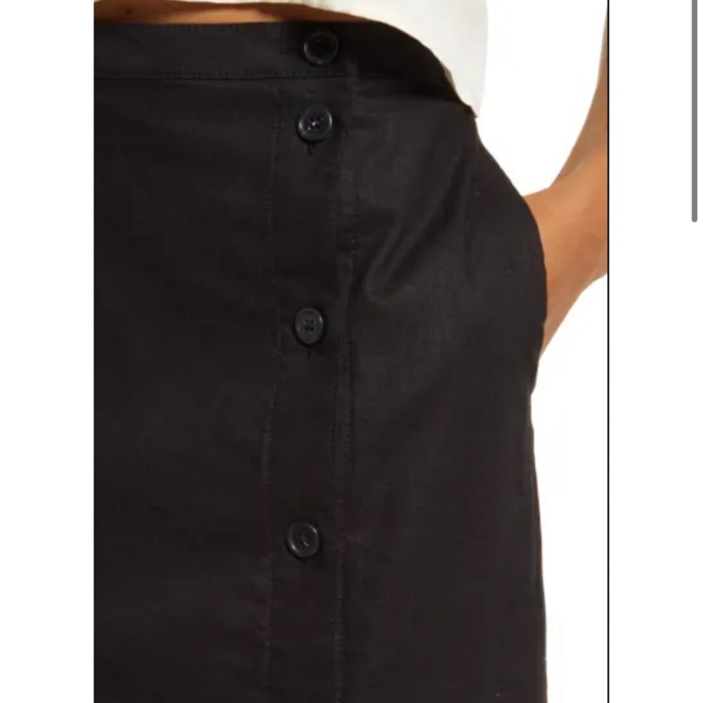 Treasure & Bond Linen Blend Midi Skirt - Picture 5 of 15
